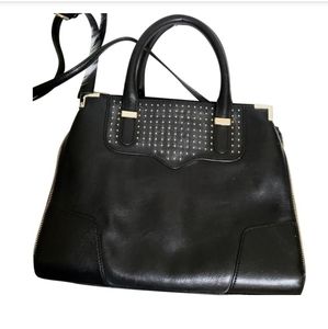 Rebecca Mincoff Black Leather Handbag